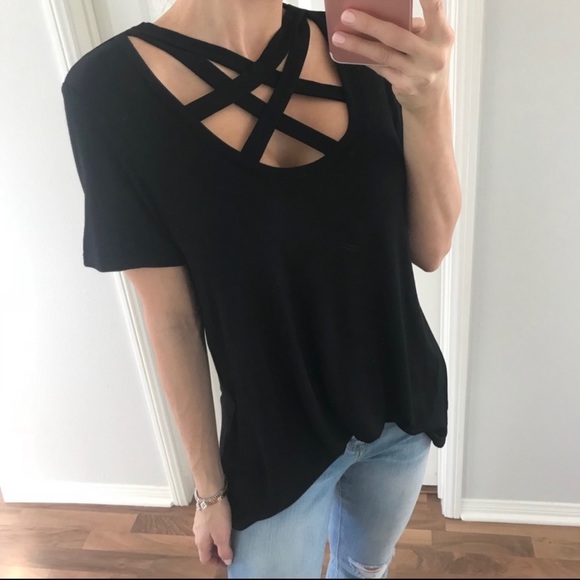 mrsalliexo | Black Stylish Criss Cross Basic - Picture 4 of 10